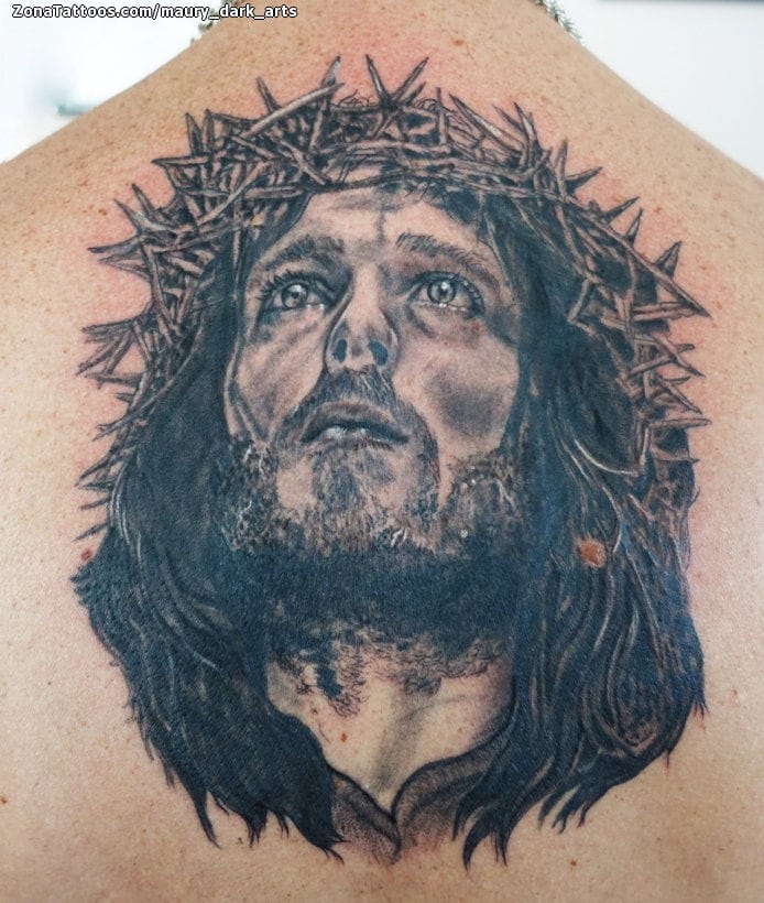 Tattoo photo Christ, Religious, Back