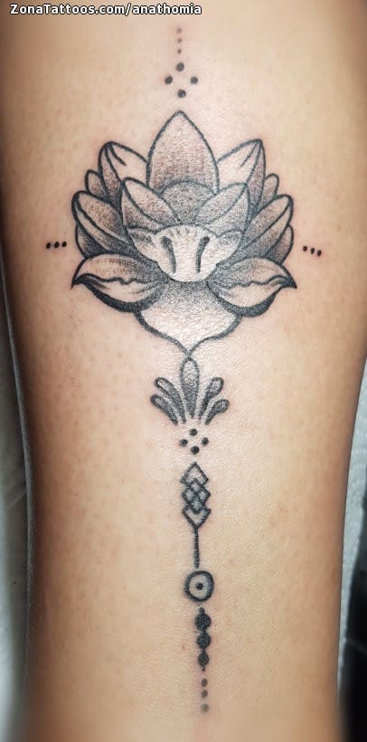 Tattoo photo Lotus, Flowers, Arm