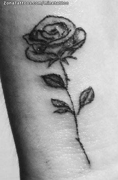 Tattoo photo Roses, Flowers, Tiny