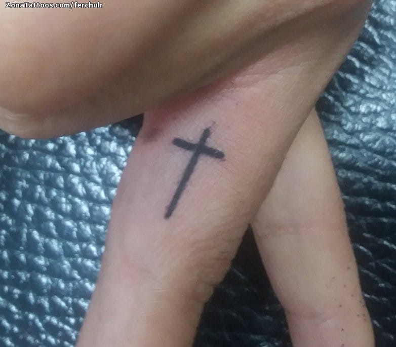 Tattoo photo Crosses, Fingers, Tiny