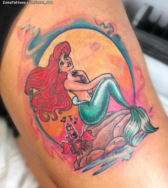 Tattoo of The Little Mermaid, Sirens, Fantasy