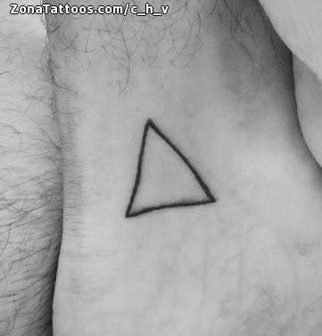 Tattoo photo Triangles, Ankle, Tiny