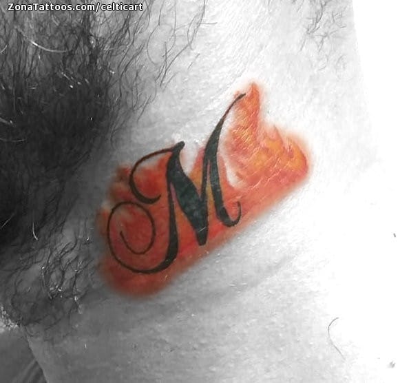 Tattoo photo Letters, Initials, Llamas