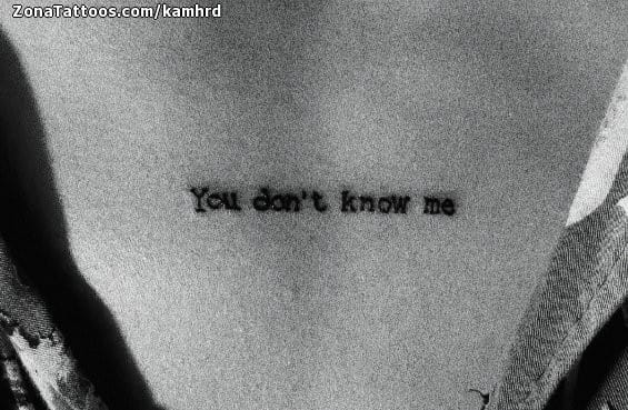 Foto de tatuaje Frases, Letras, Pecho