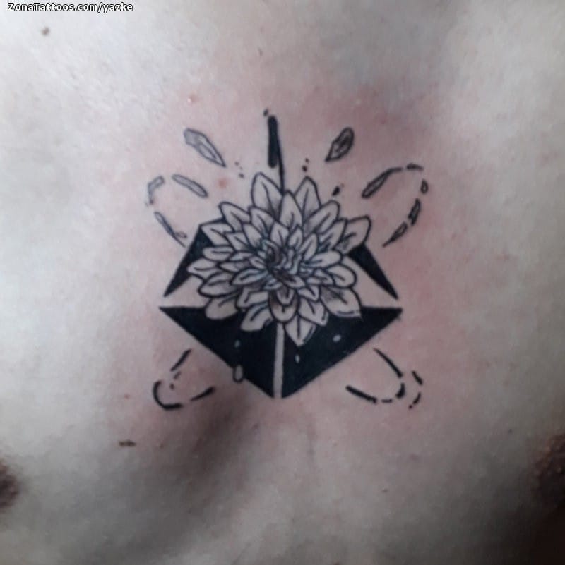 Tattoo photo Flowers, Chest