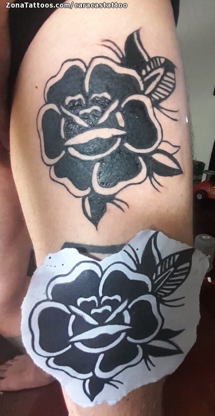 Tattoo photo Roses, Flowers