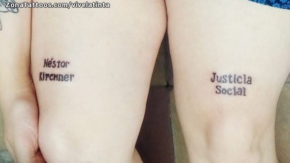 Foto de tatuaje Letras, Pierna