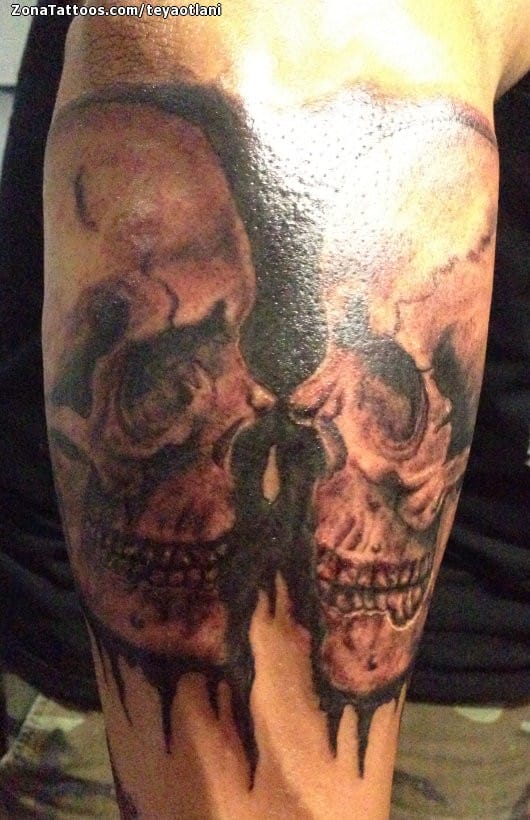 Tattoo of Skulls, Gothic, Forearm