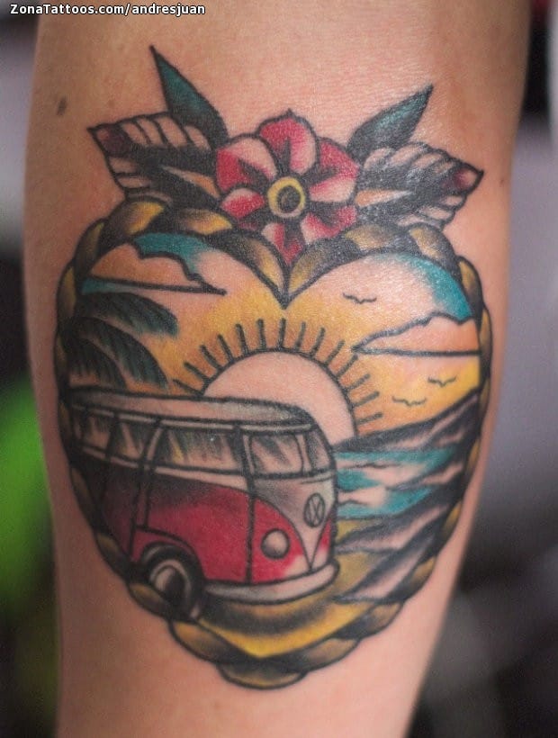 Tattoo photo Vans, Hearts, Landscapes