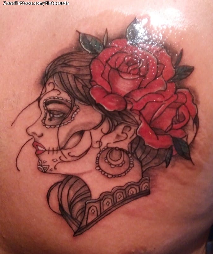 Tattoo photo Catrina, Chest