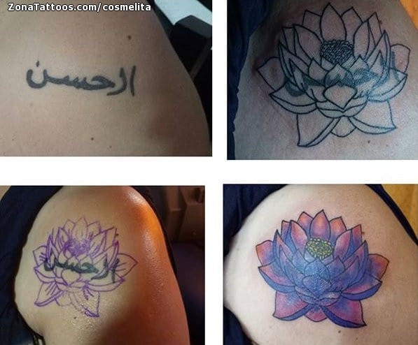 Foto de tatuaje Cover Up, Lotos