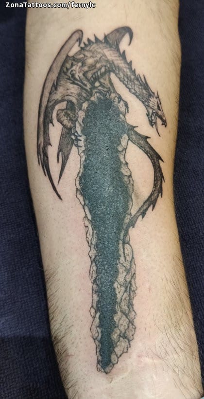 Foto de tatuaje Dragones, Fantasía