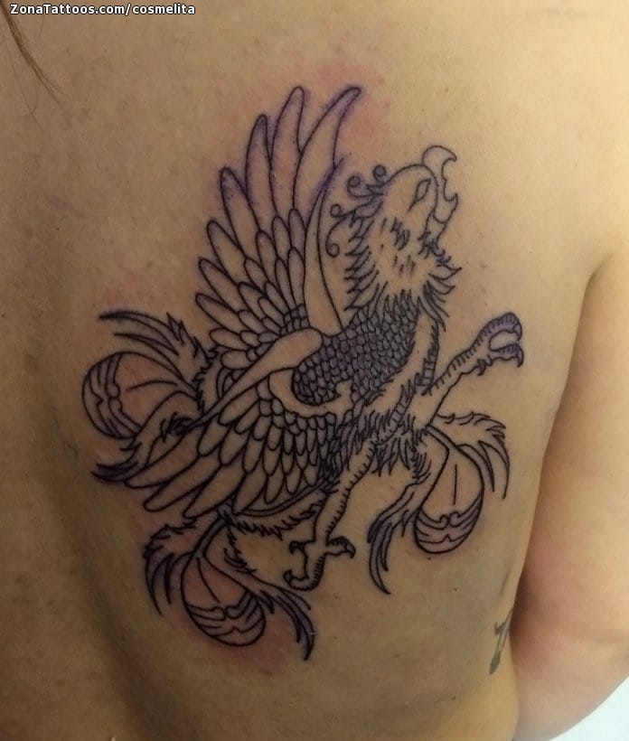 Foto de tatuaje Ave Fénix, Omóplato