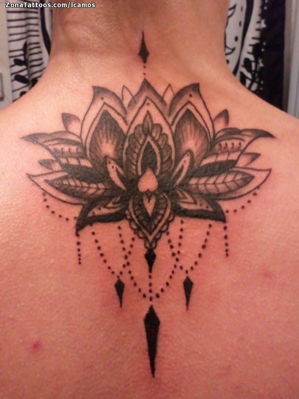 Tattoo of Lotus, Mandalas, Back