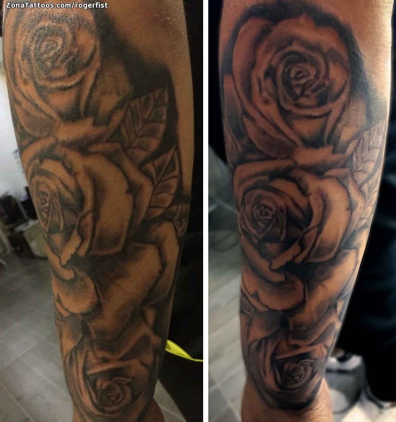 Tattoo photo Roses, Flowers, Arm