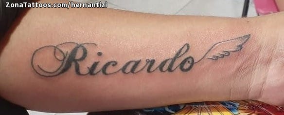 Tattoo photo Ricardo, Names, Letters
