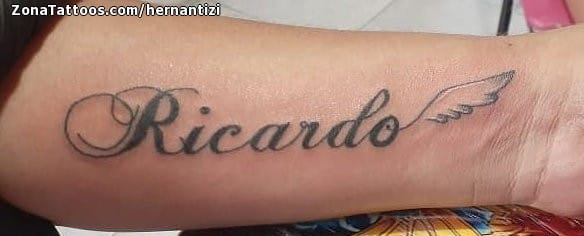 Tattoo Of Ricardo Names Letters