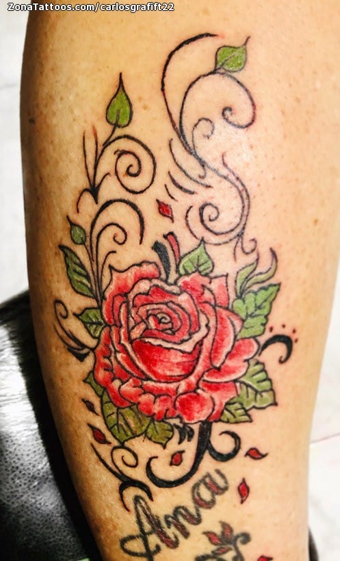 Tattoo photo Roses, Flowers