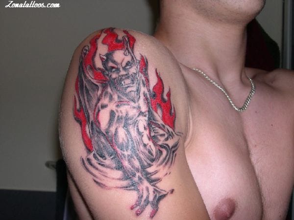 Tattoo photo Shoulder, Demons