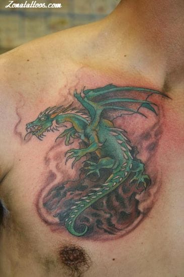 Tattoo photo Dragons, Fantasy, Chest