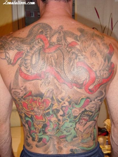 Foto de tatuaje Dragones, Orientales, Geishas