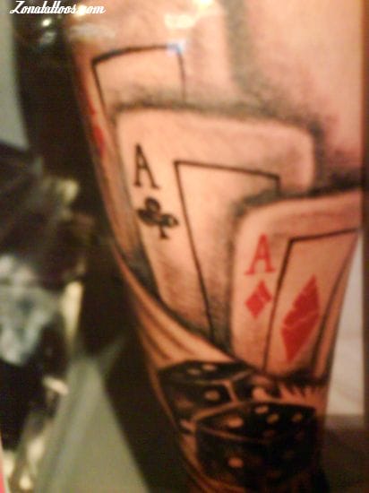 Foto de tatuaje Poker, Naipes