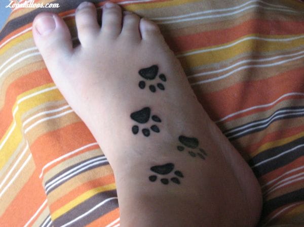 Tattoo photo Footprints, Foot, Instep