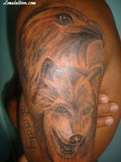 Tattoo photo Wolfs, Eagles, Animals