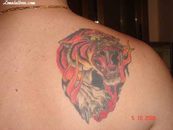 Foto de tatuaje Tigres, Animales, Omóplato