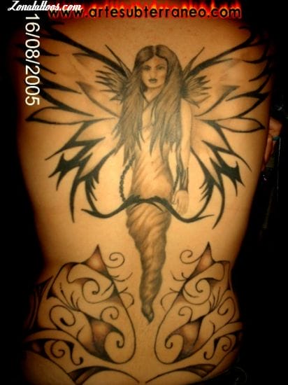 Tattoo photo Fairies, Fantasy, Back