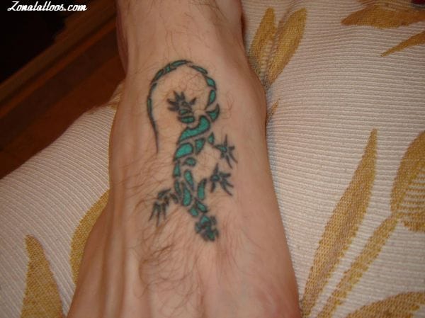 Tattoo photo Lizards, Animals, Instep