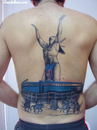 Tattoo photo Indians, Back