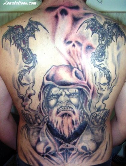 Tattoo photo Back, Wizards, Fantasy