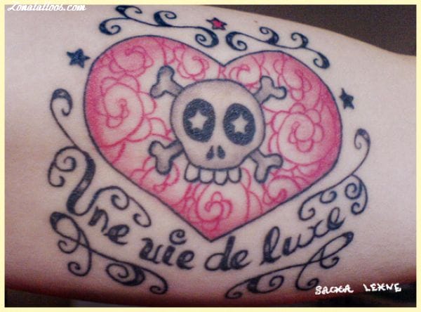 Foto de tatuaje Calaveras, Corazones