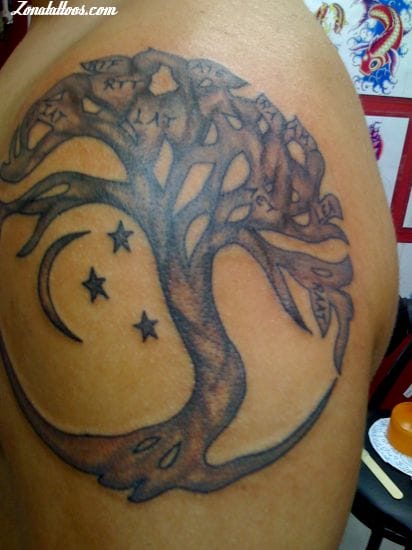 Tattoo photo Trees, Crann Bethadh