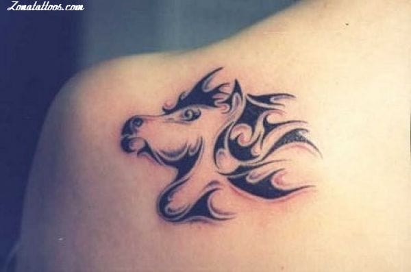 Foto de tatuaje Caballos, Tribales, Animales