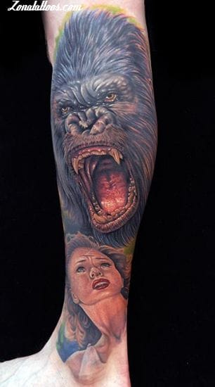 Tattoo photo Gorillas, King Kong, Movies