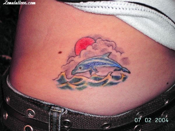 Foto de tatuaje Delfines, Animales, Agua