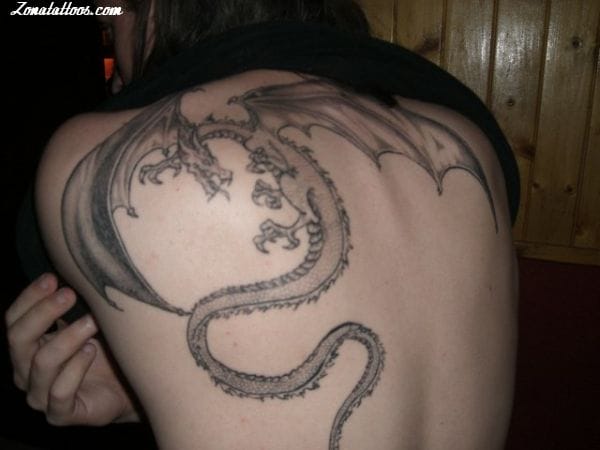 Tattoo photo Dragons, Fantasy, Back