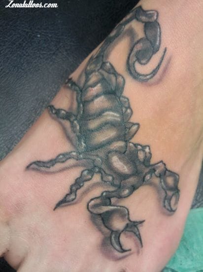 Tattoo photo Scorpions, Instep, Foot