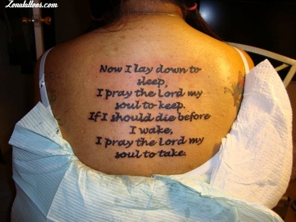 Tattoo photo Messages, Back