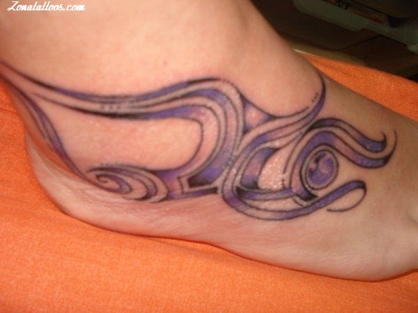 Tattoo photo Tribal, Instep, Foot