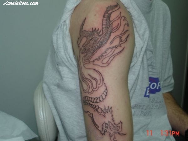 Foto de tatuaje Dragones, Orientales