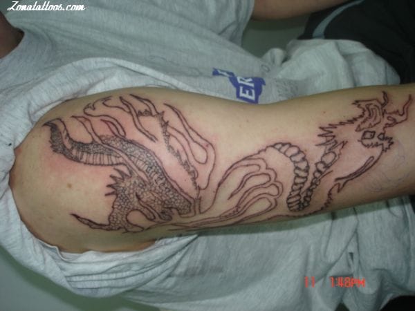 Foto de tatuaje Dragones, Orientales