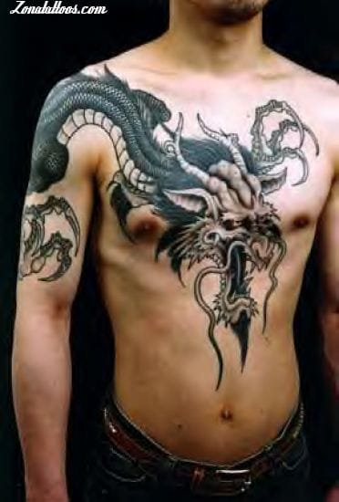 Foto de tatuaje Dragones, Orientales