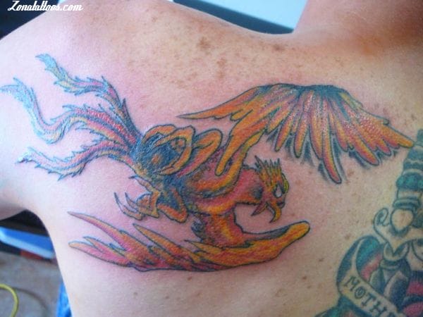 Foto de tatuaje Ave Fénix, Fantasía