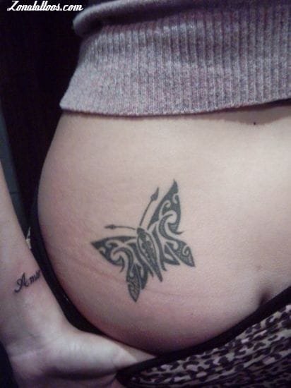 Tattoo photo Butt, Insects, Butterflies