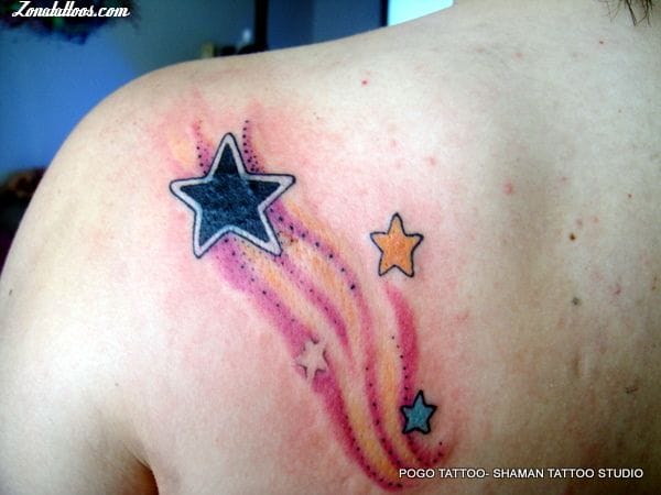 Tattoo photo Stars, Shoulder blade