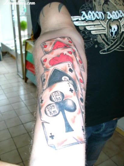 Foto de tatuaje Poker, Naipes