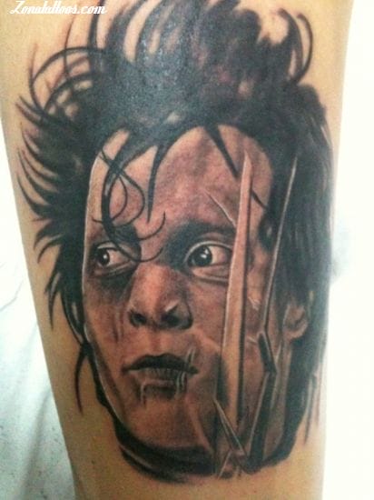 Foto de tatuaje Cine, Eduardo Manostijeras, Johnny Depp